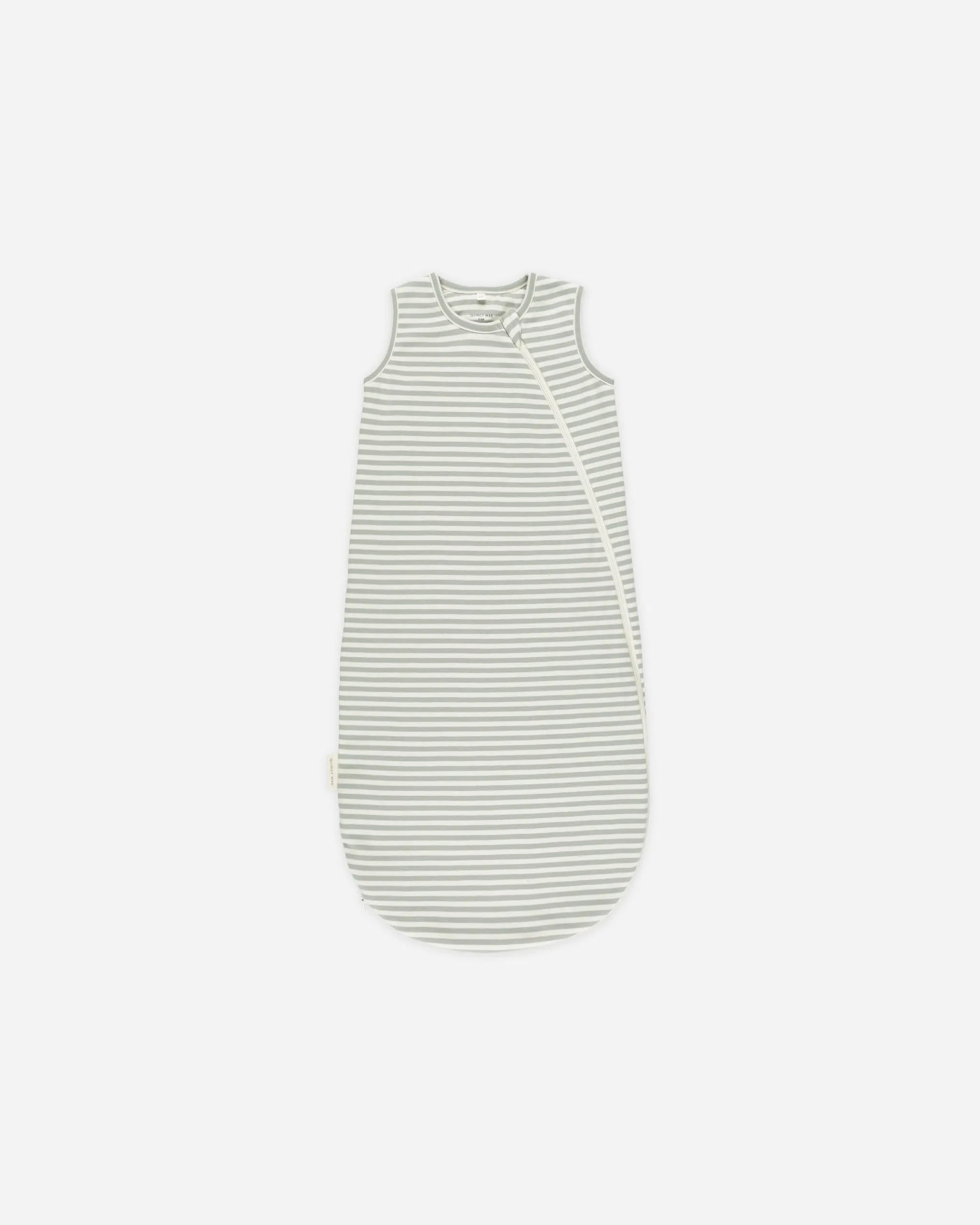 -Jersey Sleep Bag || Sage Stripe-