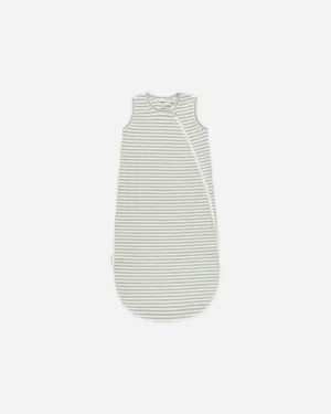 -Jersey Sleep Bag || Sage Stripe-