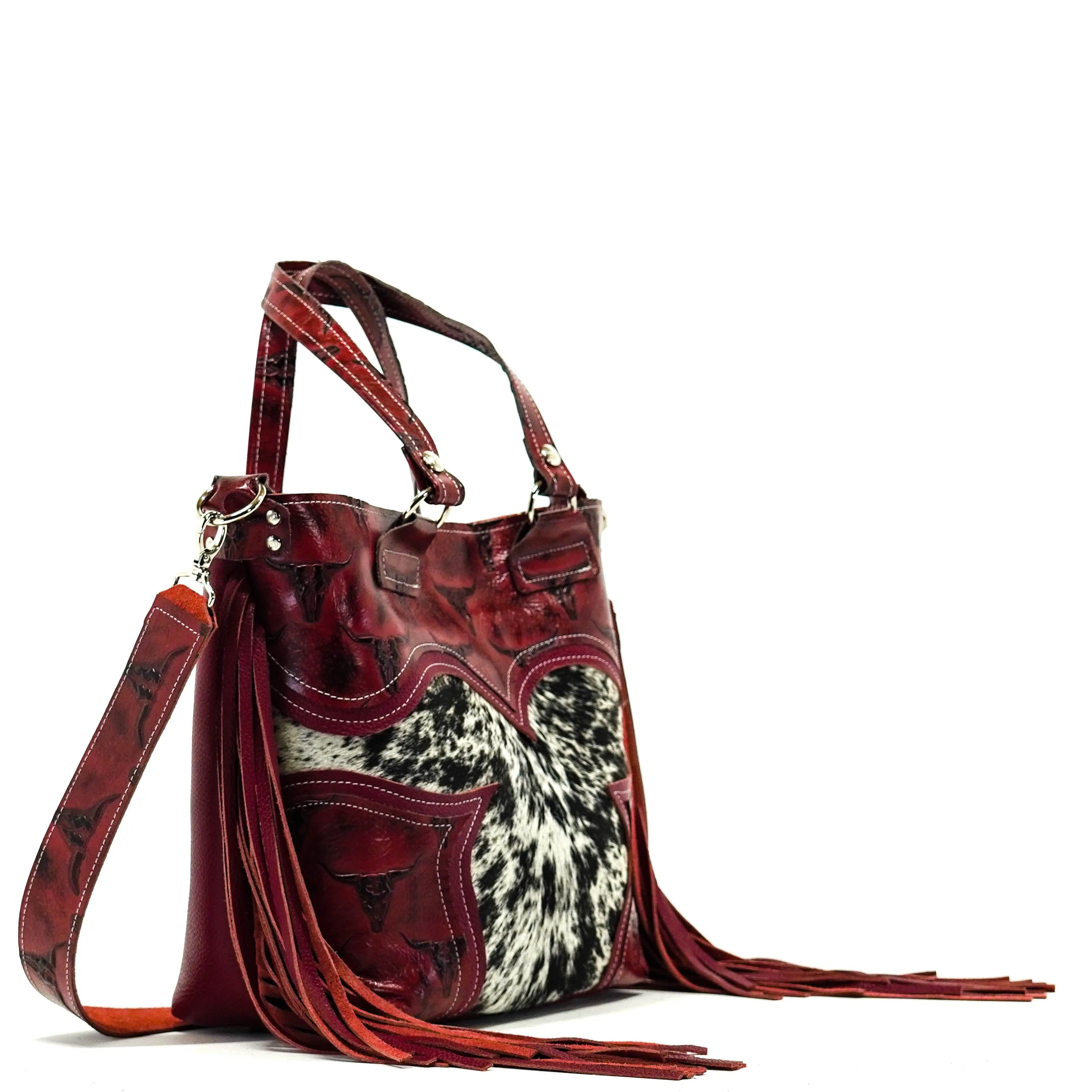 010 Taylor - Black & White w/ Burgundy Skulls