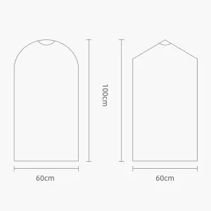 100 Disposable Transparent Dust Bags - 60X120Cm - Pp Material