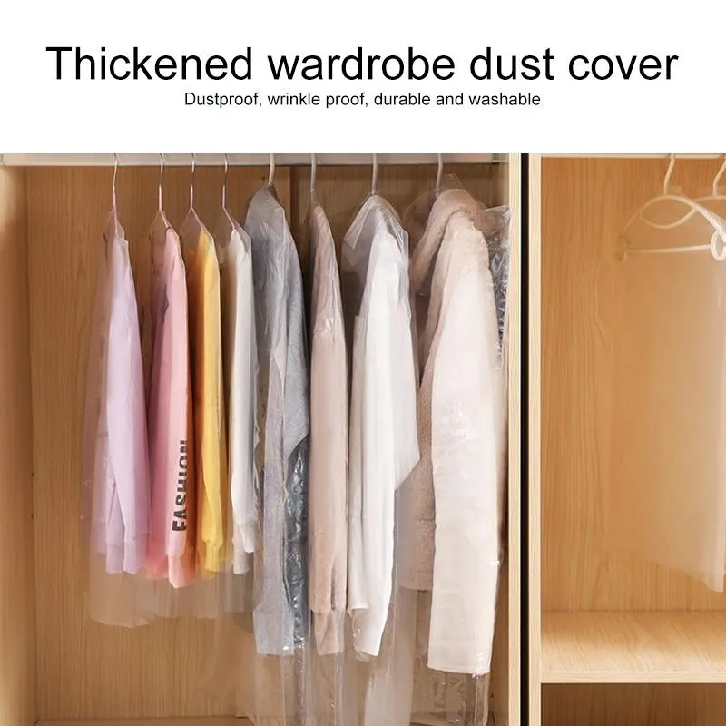 100 Disposable Transparent Dust Bags - 60X120Cm - Pp Material