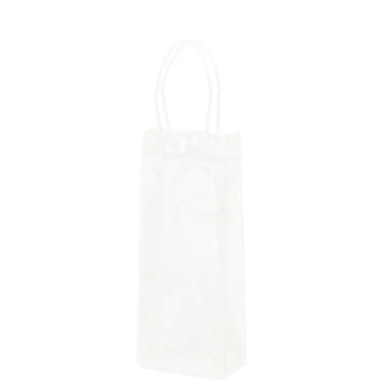 100x PVC Transparent Gift Tote Bag with Snap Button for Packaging