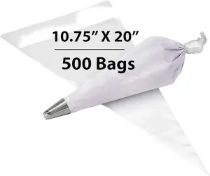 10.75X20 inches Piping Bags for Pastry, Cakes 3.25 Mil Tuf-R® LLDPE