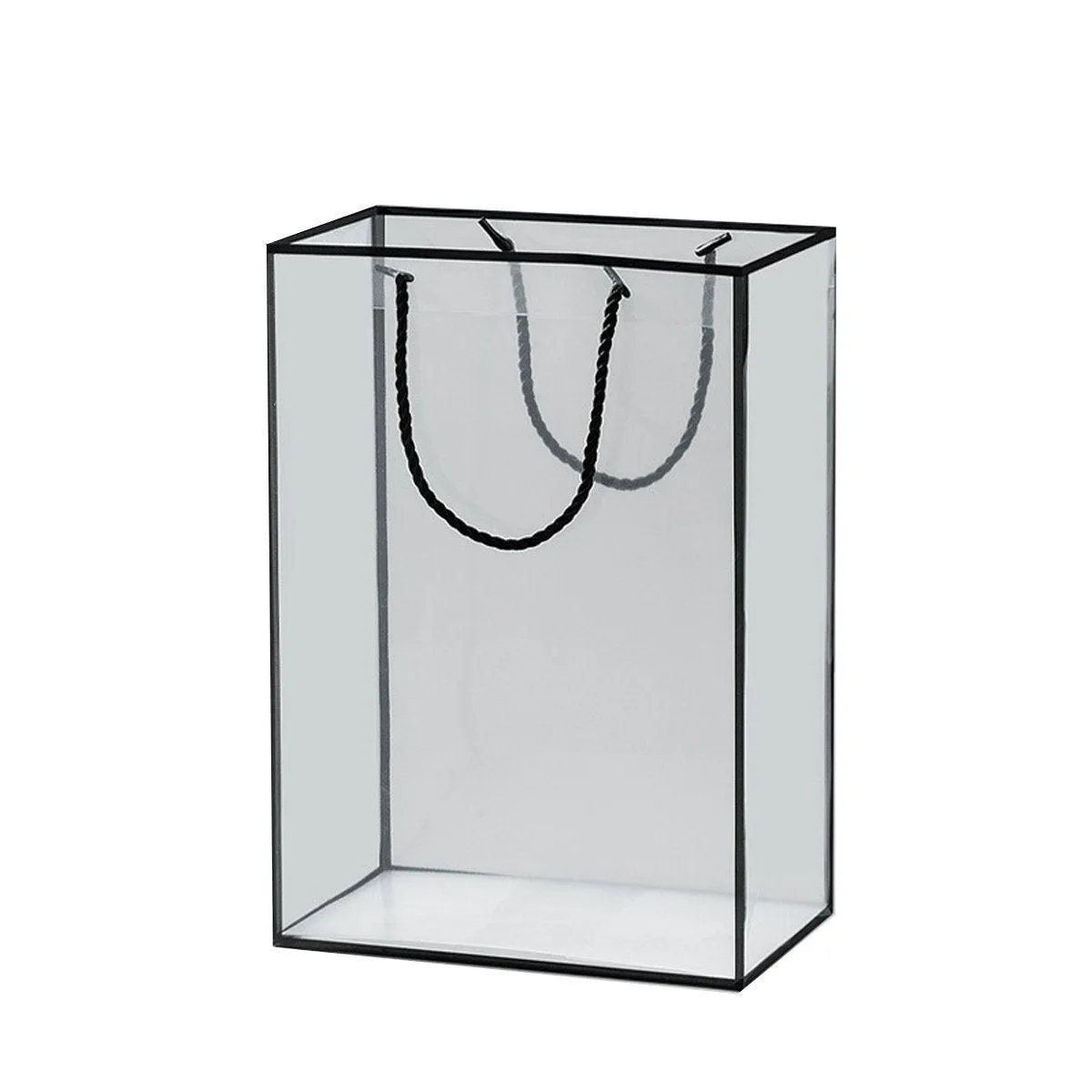 10pcs Clear Transparent Tote Bags Handbags Toy Storage Gift Shopping Bags
