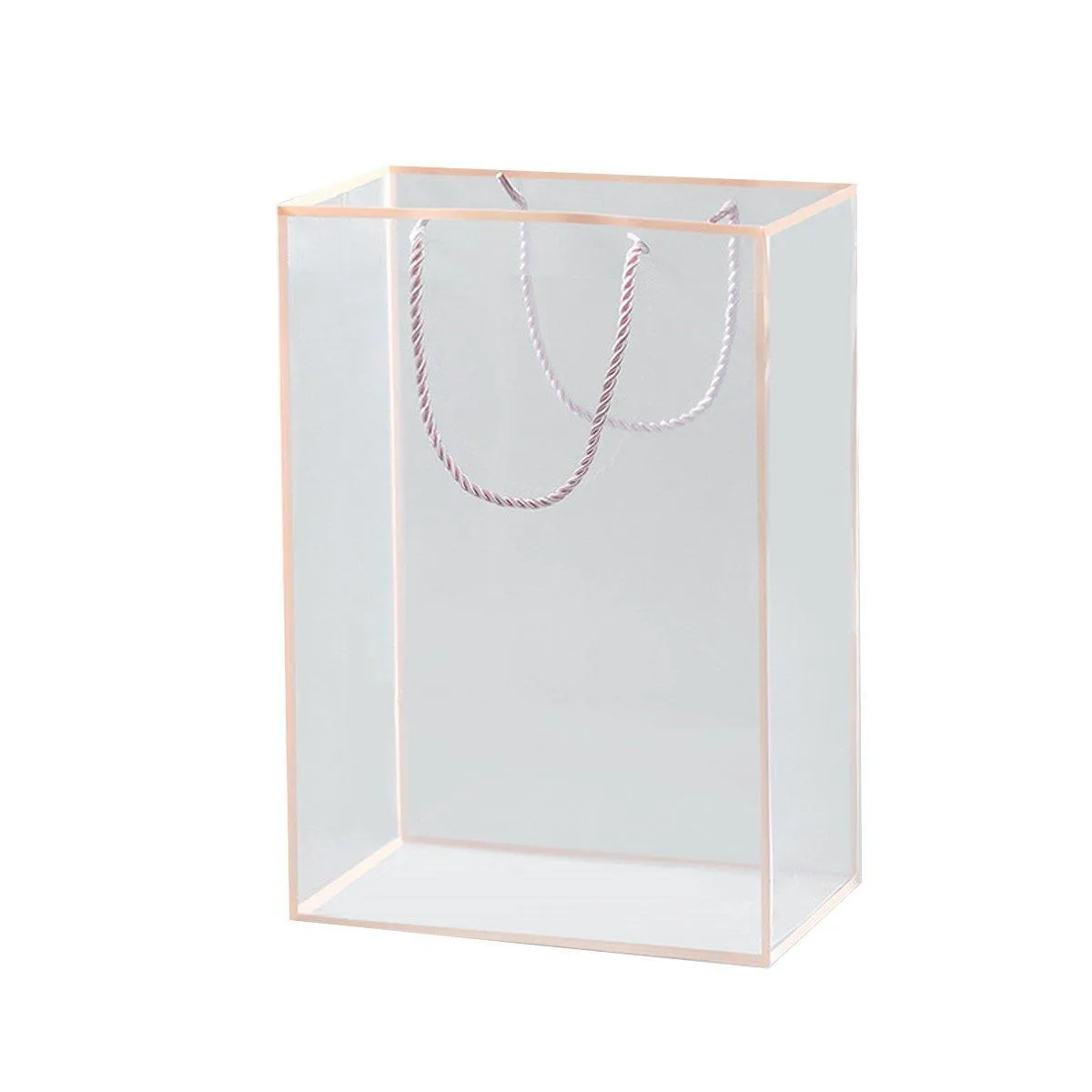 10pcs Clear Transparent Tote Bags Handbags Toy Storage Gift Shopping Bags