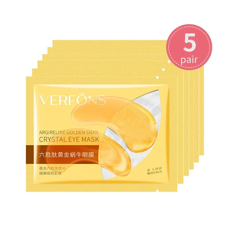 10pcs=5packs Gold Crystal Collagen Eye Mask Eye Patches Eye Mask For Face Care Dark Circles Remove Gel Mask for the Eyes