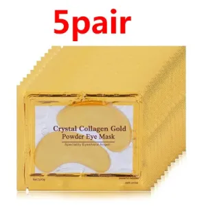 10pcs=5packs Gold Crystal Collagen Eye Mask Eye Patches Eye Mask For Face Care Dark Circles Remove Gel Mask for the Eyes
