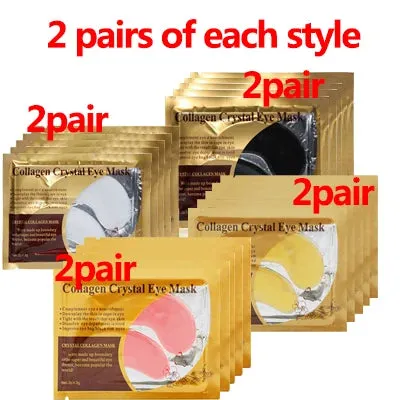 10pcs=5packs Gold Crystal Collagen Eye Mask Eye Patches Eye Mask For Face Care Dark Circles Remove Gel Mask for the Eyes