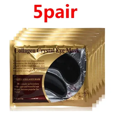 10pcs=5packs Gold Crystal Collagen Eye Mask Eye Patches Eye Mask For Face Care Dark Circles Remove Gel Mask for the Eyes