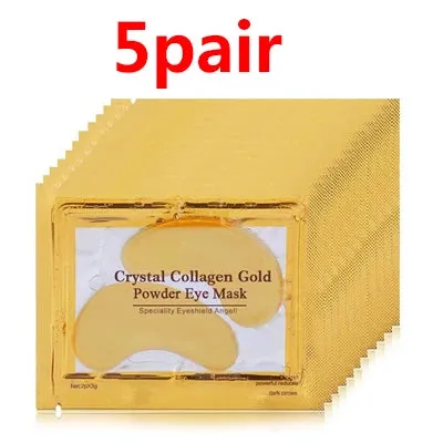 10pcs=5packs Gold Crystal Collagen Eye Mask Eye Patches Eye Mask For Face Care Dark Circles Remove Gel Mask for the Eyes