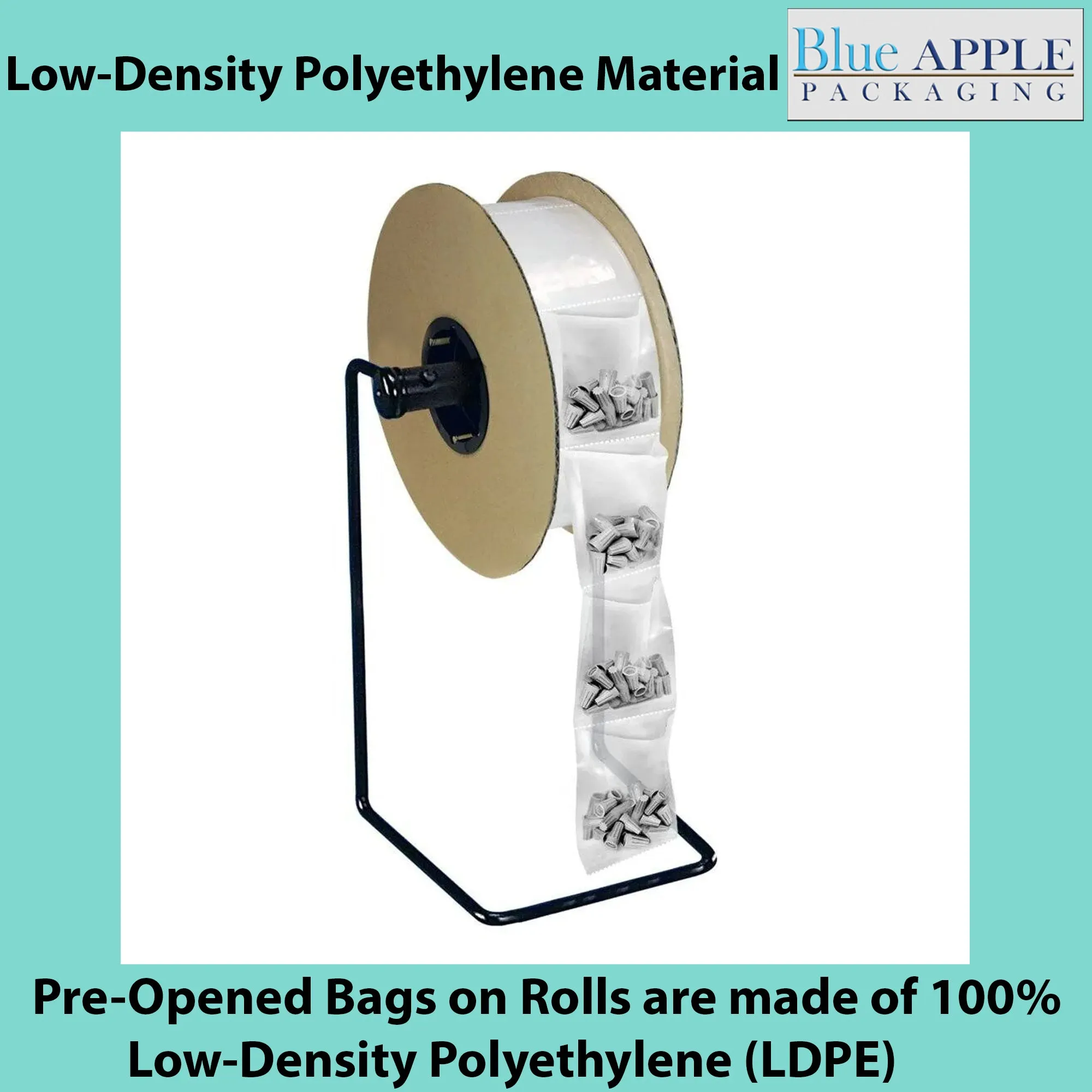 10X12 Inches Kwik-Fill® Pre-Opened Poly Bags on Roll 1.4 Mil AutoBags 1250/RL