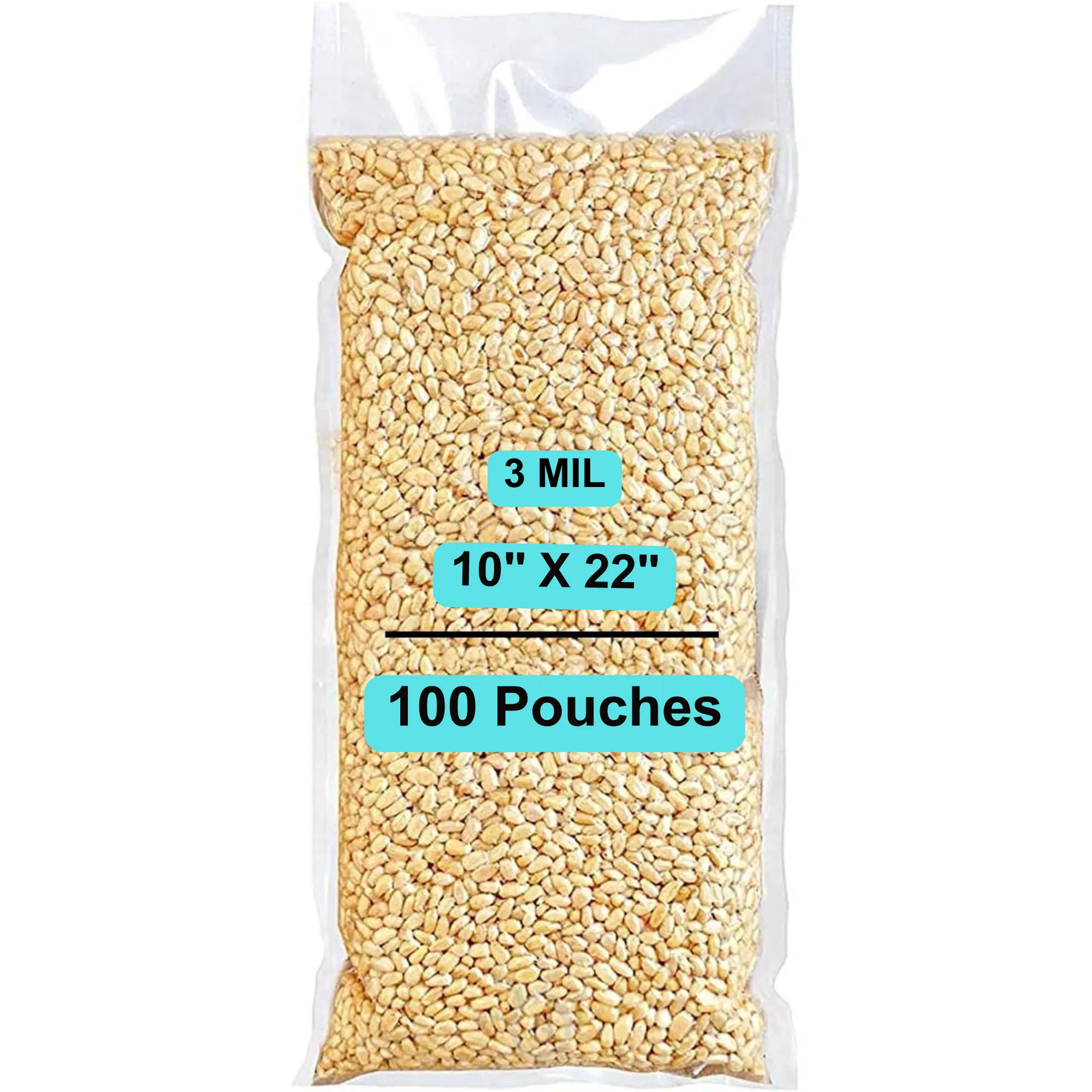 10X22 inches Vacuum Pouches Laminated 3 Mil Poly-Nylon (PN)