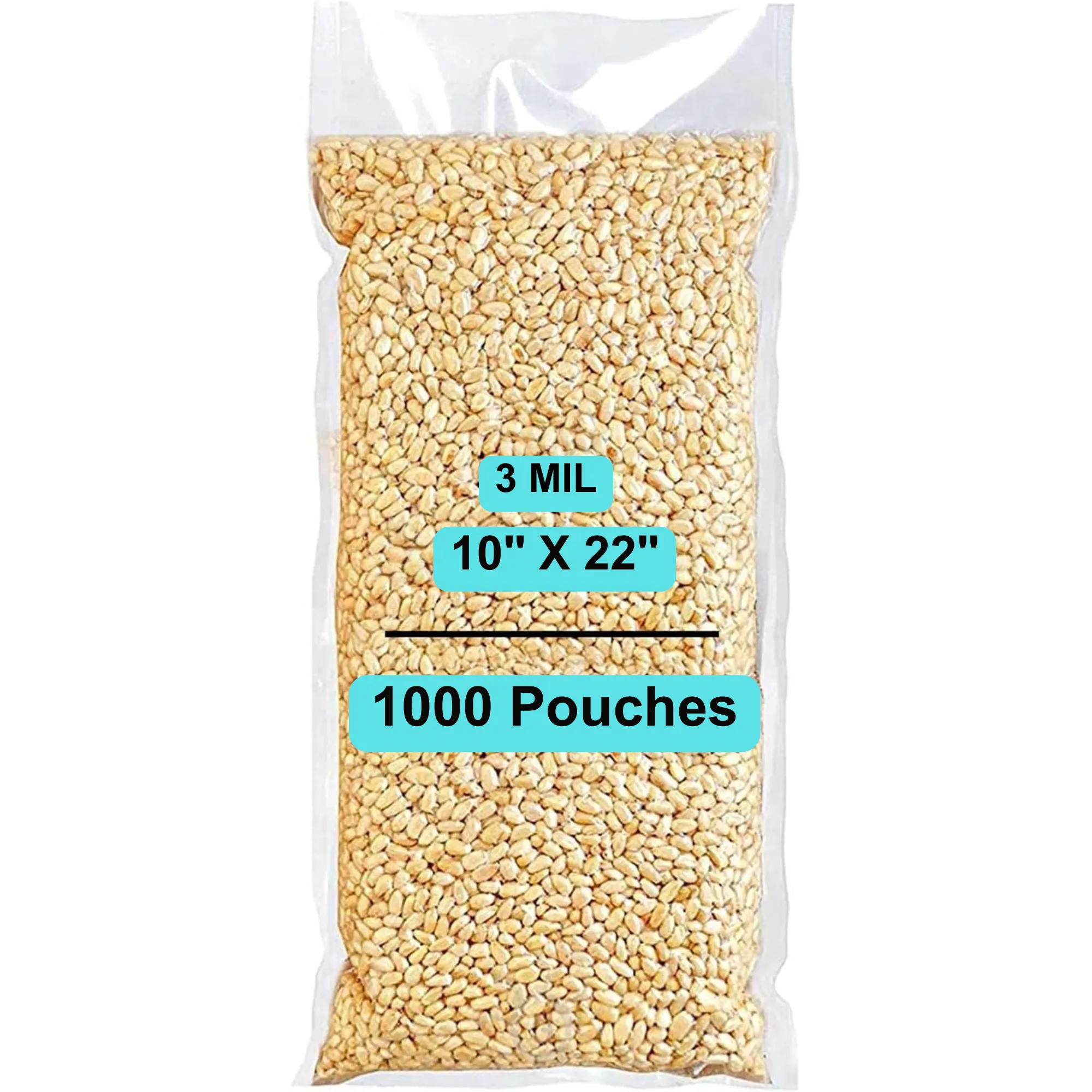 10X22 inches Vacuum Pouches Laminated 3 Mil Poly-Nylon (PN)