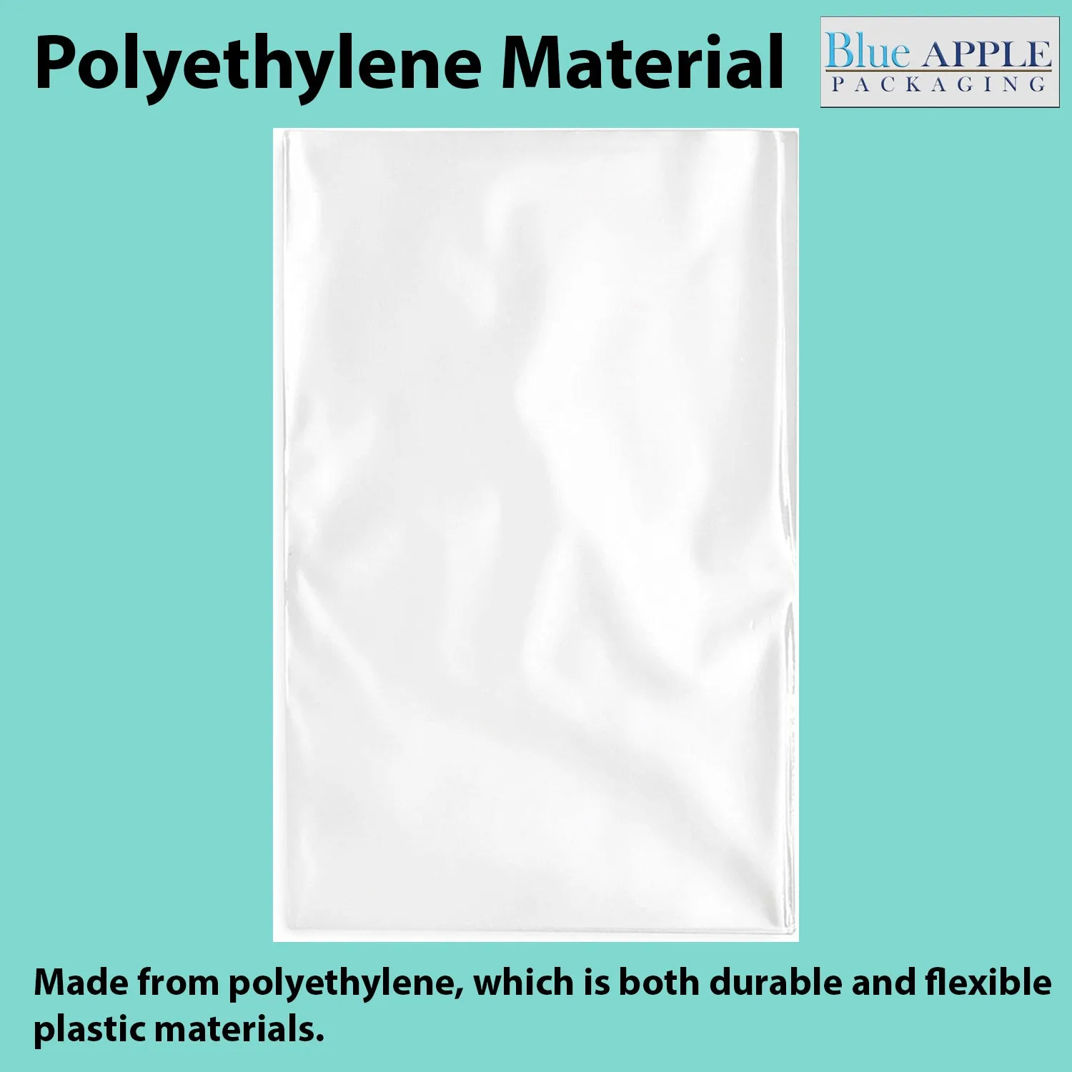 11X18 inches Clear Flat Poly Bags 4Mil Open Top (LDPE)