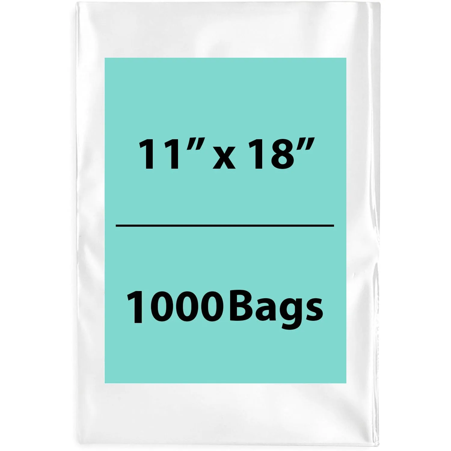 11X18 inches Clear Flat Poly Bags 4Mil Open Top (LDPE)