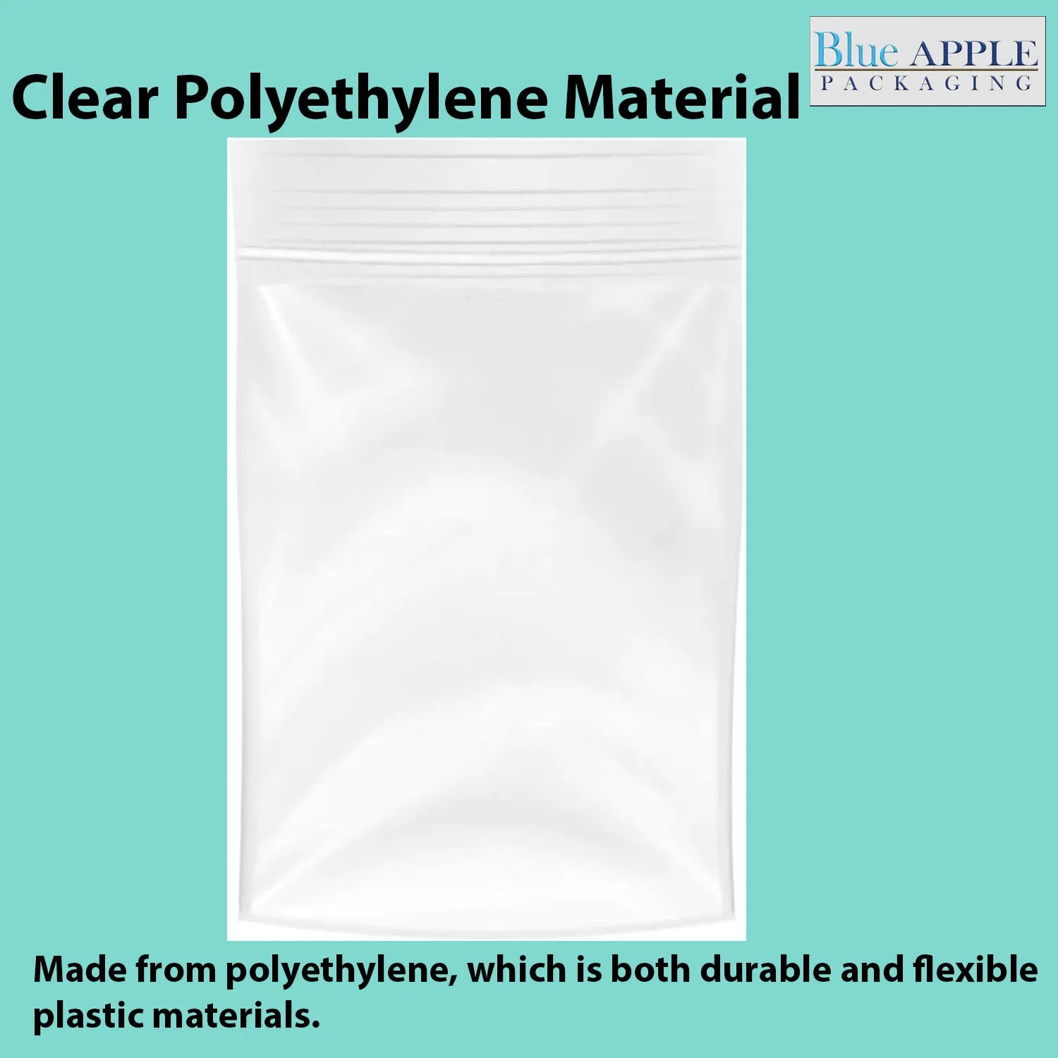 13X18 inches Reclosable Single Line Zipper Poly Bags 4 Mil (LDPE)