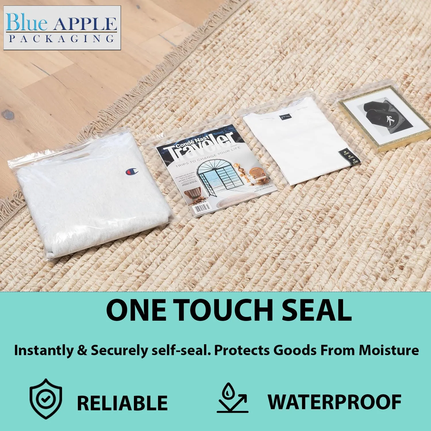 13X18 inches Reclosable Single Line Zipper Poly Bags 4 Mil (LDPE)