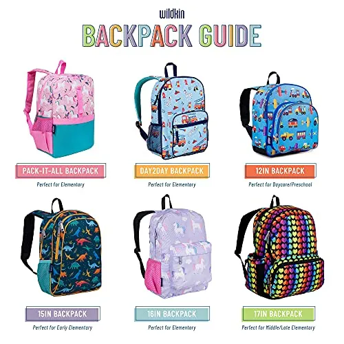 15 Inch Kids Backpack for Boys & Girls, 600-Denier Polyester