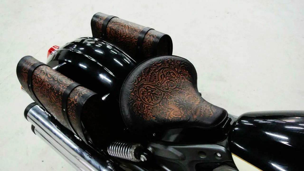 2015-2024 Indian Saddle Bags Mounting Hardware Scout AntBrn Oak Leaf Leather MRC