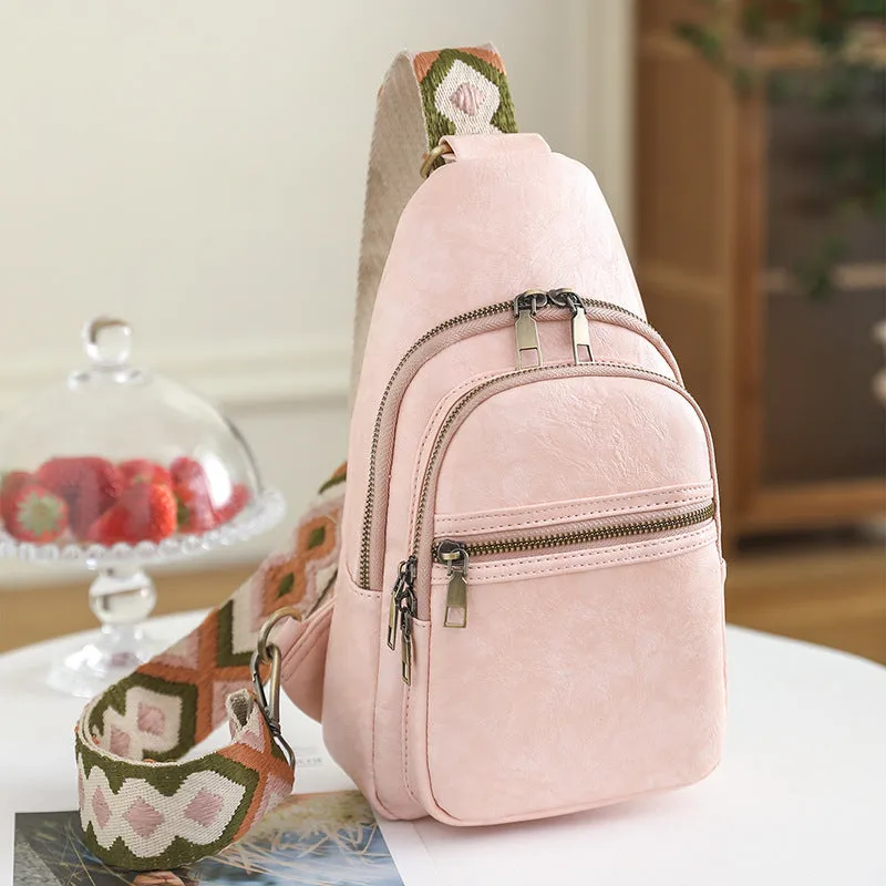 2025 Find factory raw New genderless bags, breast bags, women's simple, retro messenger bags, messenger bags