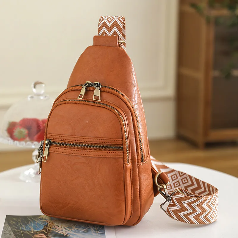 2025 Find factory raw New genderless bags, breast bags, women's simple, retro messenger bags, messenger bags