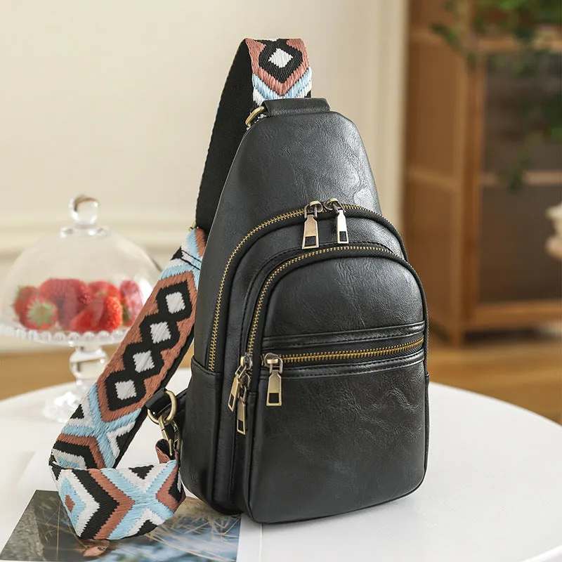 2025 Find factory raw New genderless bags, breast bags, women's simple, retro messenger bags, messenger bags
