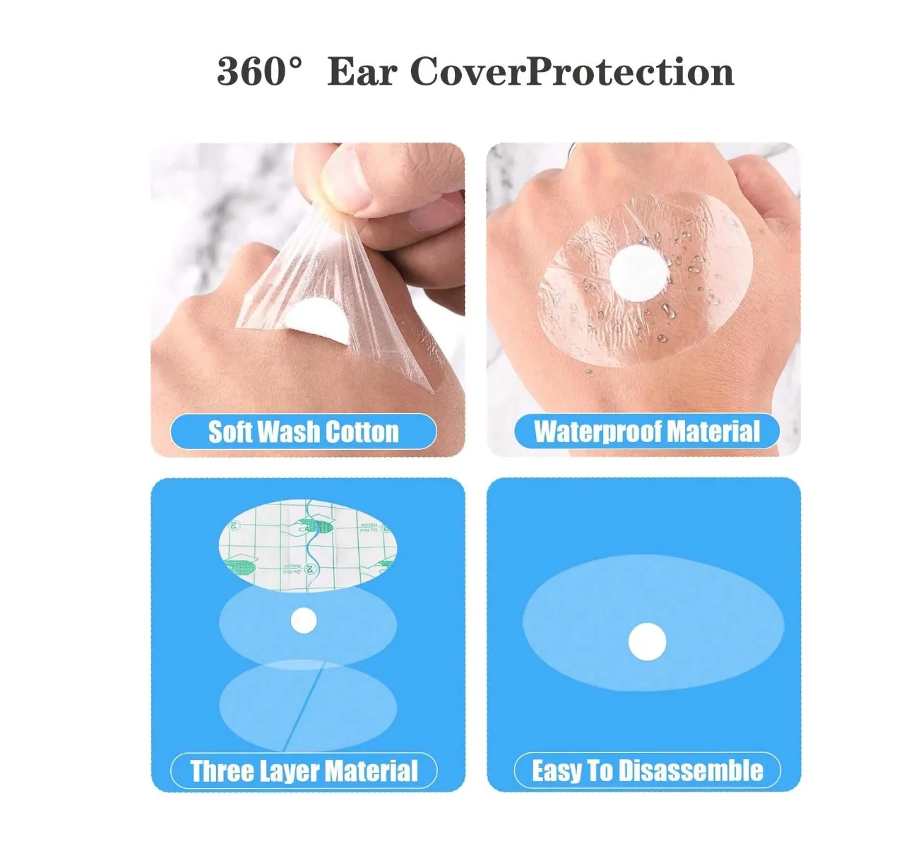 20pcs Waterproof Ear Stickers