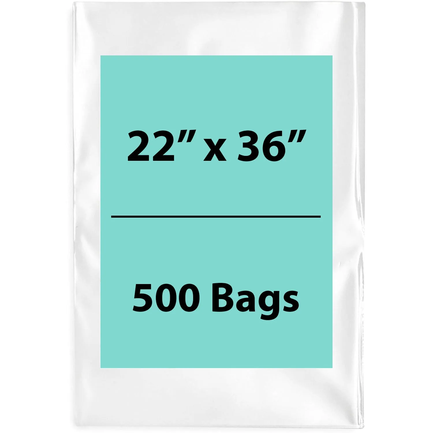 22X36 inches Clear Flat Poly Bags 1.5Mil Open Top (LDPE)