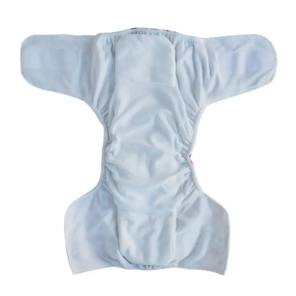 2Pcs Reusable Diapers  2pcs Microfiber Inserts