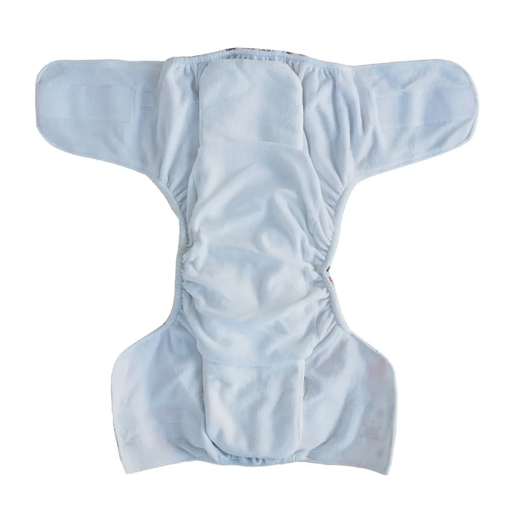 2Pcs Reusable Diapers  2pcs Microfiber Inserts