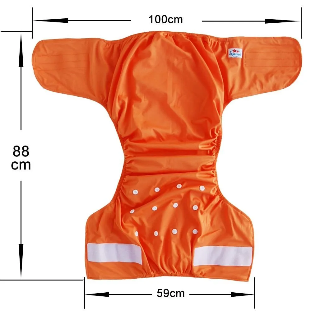 2Pcs Reusable Diapers  2pcs Microfiber Inserts