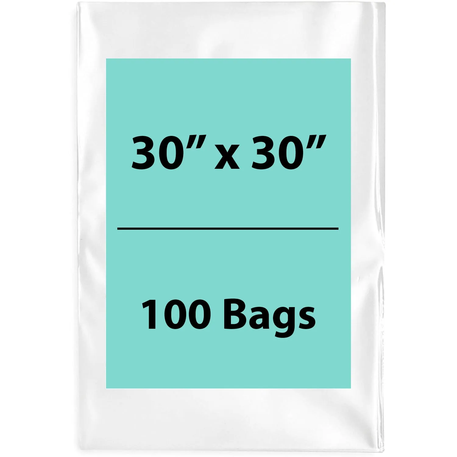 30X30 inches Clear Flat Poly Bags 4Mil Open Top (LDPE)