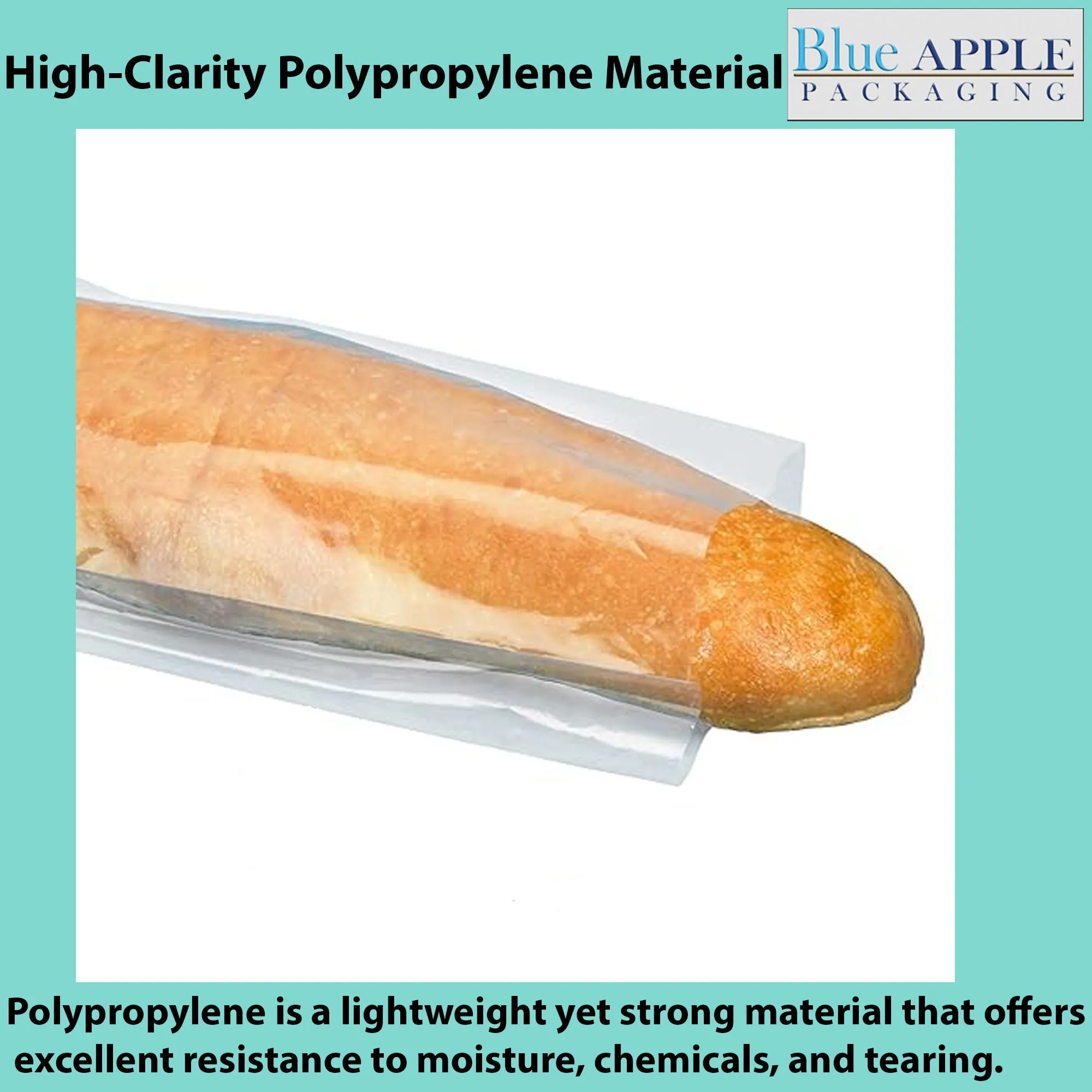 3.5X2.25X9.75 inches Gusseted Polypropylene Bags 1.5 Mil  Side Gusset