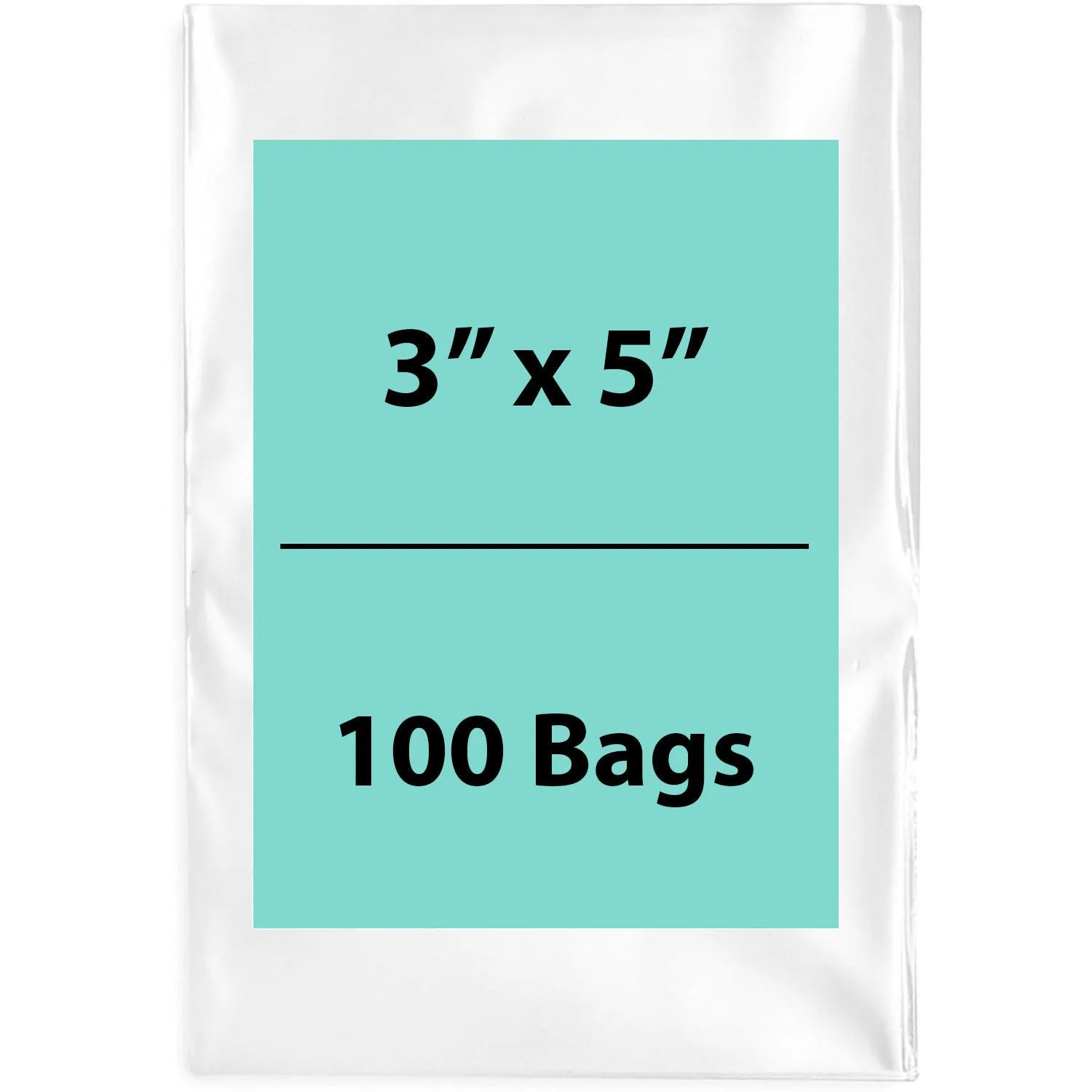3X5 inches Clear Flat Poly Bags 6Mil Open Top (LDPE)