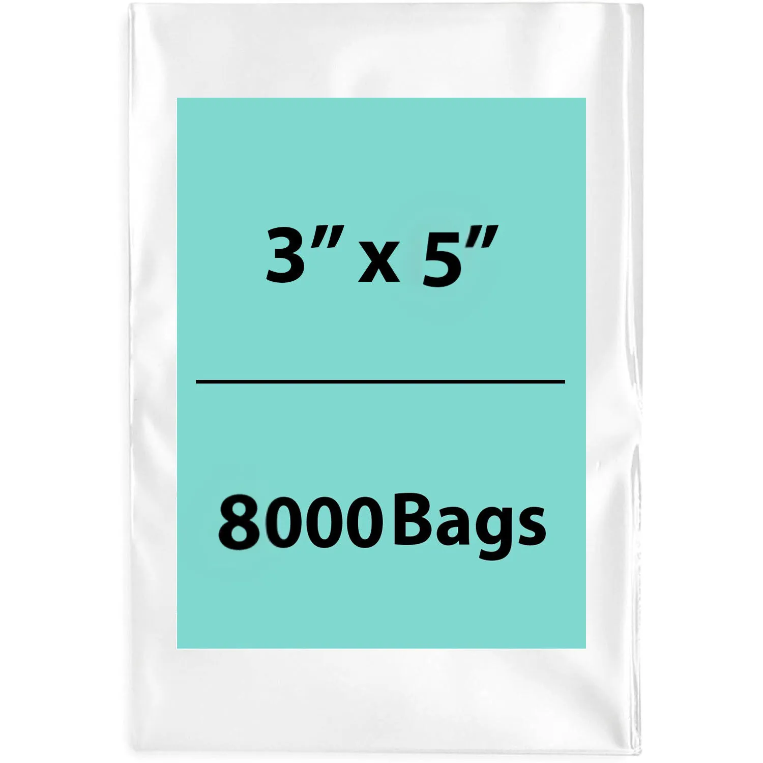 3X5 inches Clear Flat Poly Bags 6Mil Open Top (LDPE)