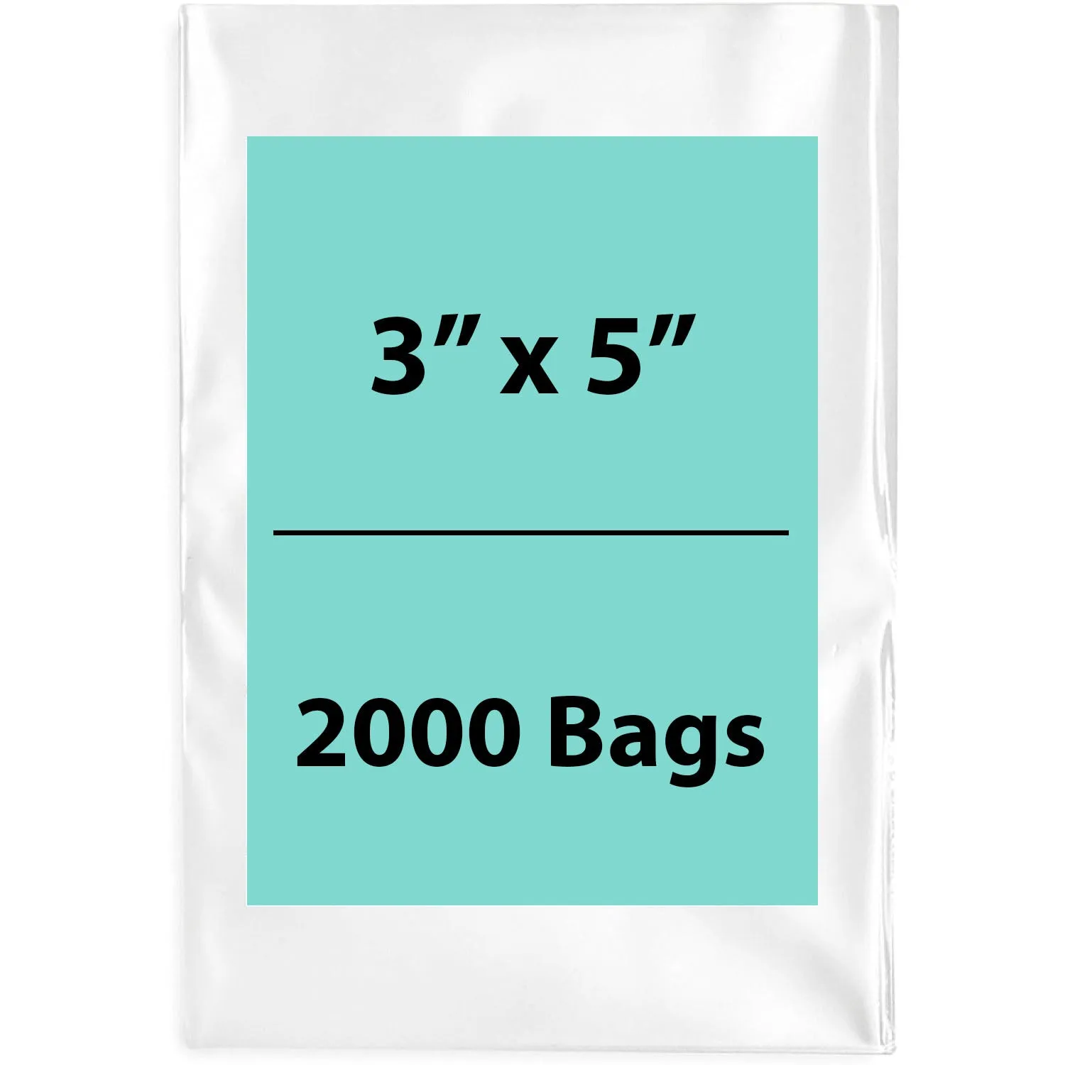 3X5 inches Clear Flat Poly Bags 6Mil Open Top (LDPE)