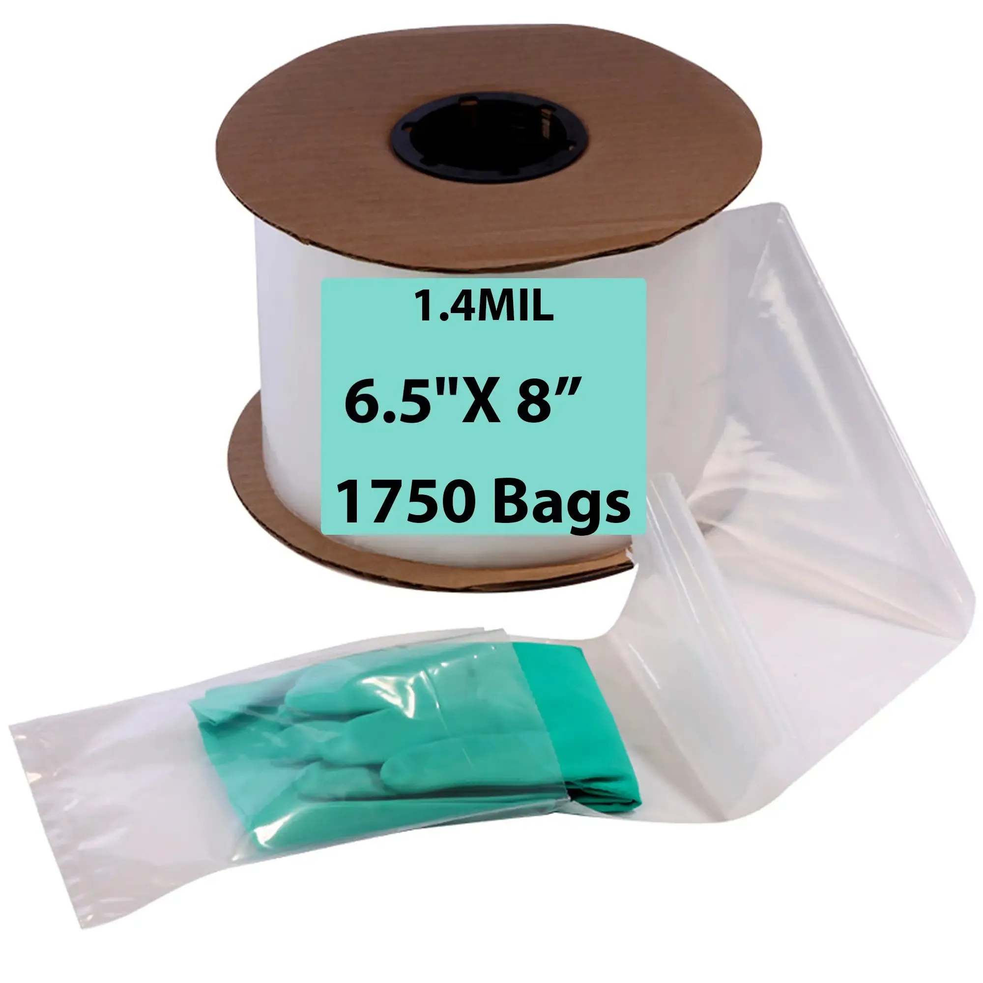 6.5X8 Inches Kwik-Fill® Pre-Opened Poly Bags on Roll 1.4 Mil AutoBags 1750/RL