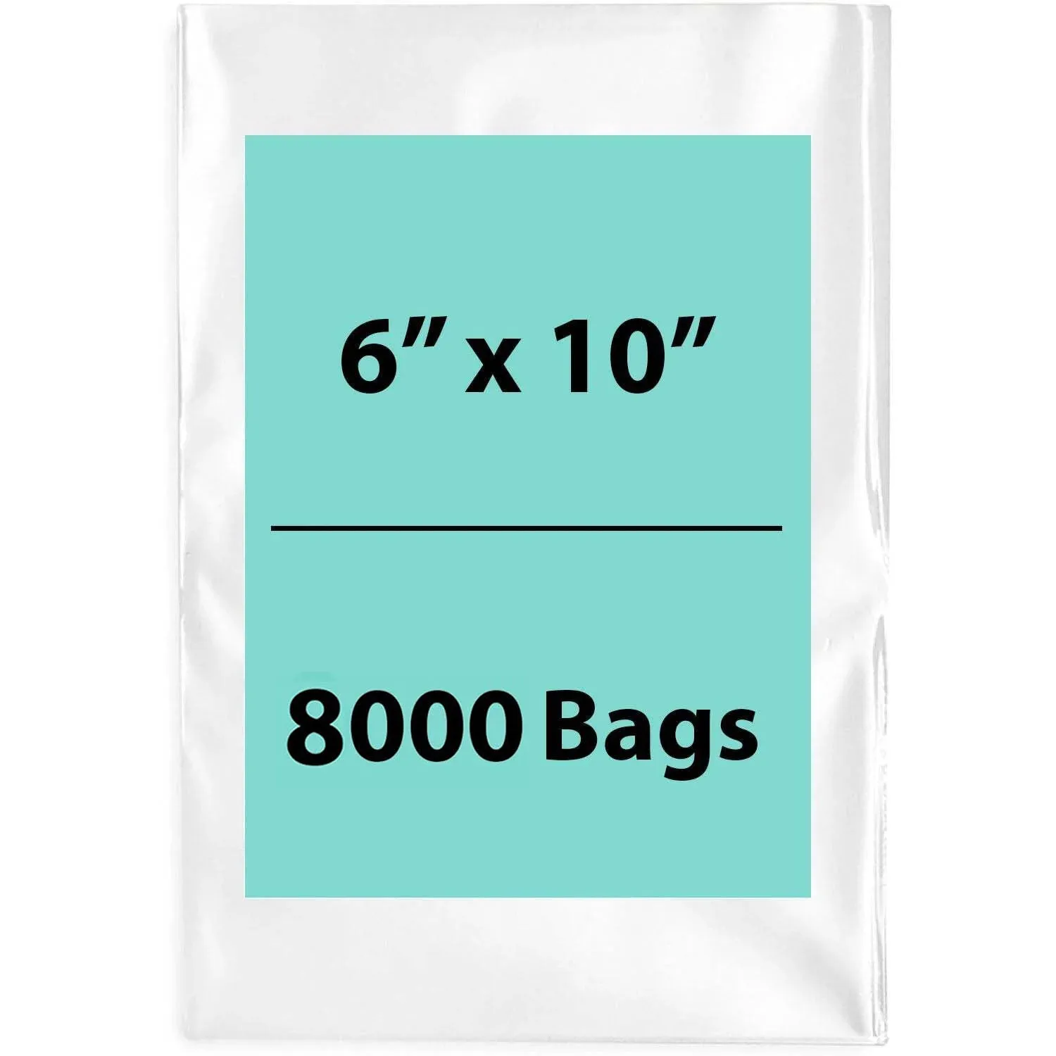 6X10 inches Clear Flat Poly Bags 1.5Mil Open Top (LDPE)