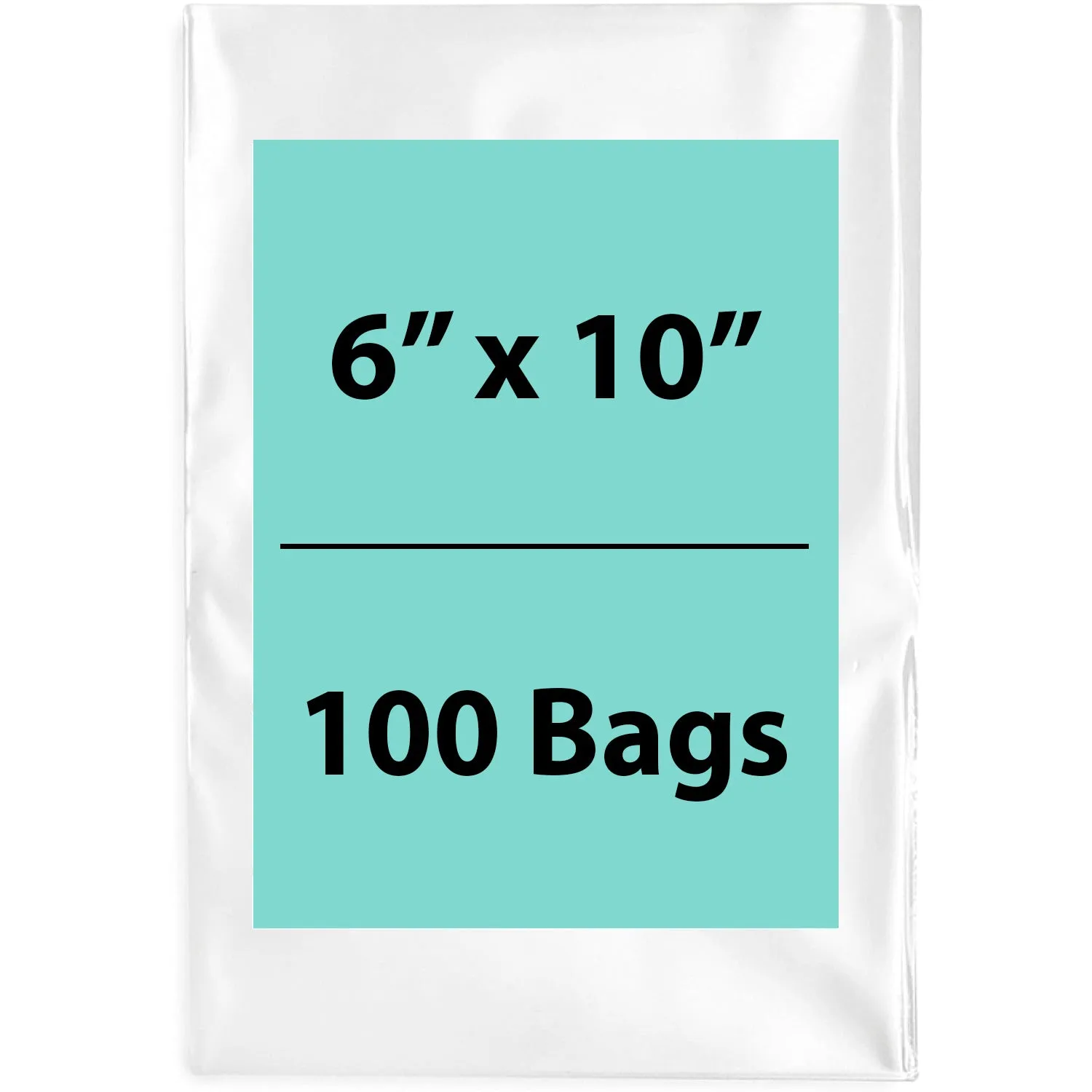 6X10 inches Clear Flat Poly Bags 1.5Mil Open Top (LDPE)