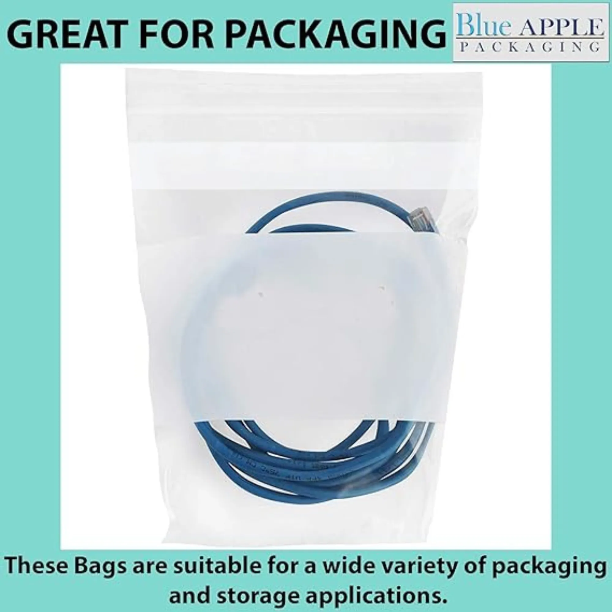 6X8   4 Inches Zipper Stand-Up Pouches w/ White Strips 1.75 Mil LLDPE