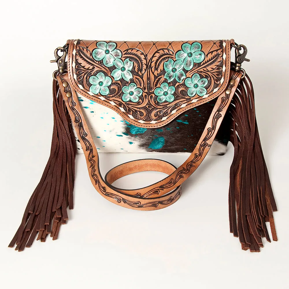 ADBG843C American Darling Hand Tooled Hair On Genuine Leather Women Bag Western Handbag Purse