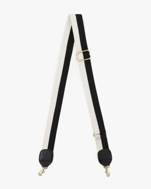Adjustable Webbing Strap - Black/Cream