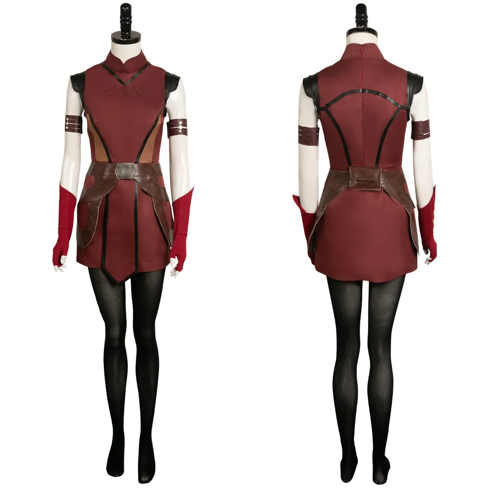 Ahsoka Tano Childhood Red Cosplay Costume Outfits Halloween Carnival Suit
