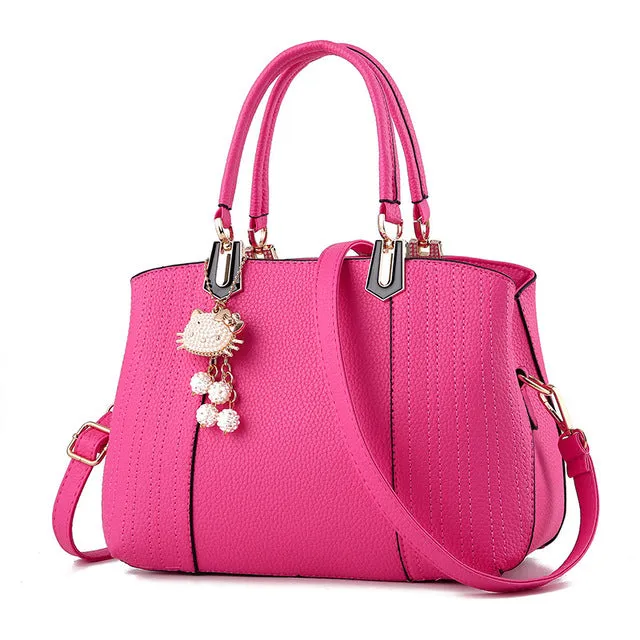 Aliwood Women bag Europe Fashion New Handbags PU Leather Casual Simple Tote Ladies Shoulder Bags Females Crossbody Bags with cat