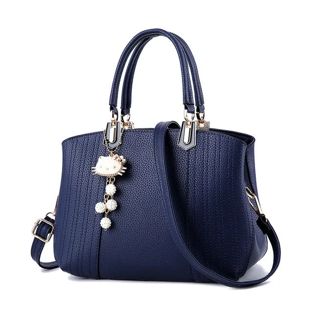Aliwood Women bag Europe Fashion New Handbags PU Leather Casual Simple Tote Ladies Shoulder Bags Females Crossbody Bags with cat