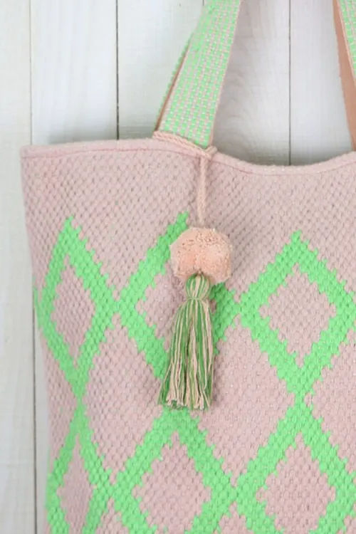 All Over Diamond Patterned Bag