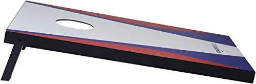 Amazon Basics Wooden Cornhole Outdoor Lawn Game Set, Blue,Red