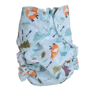 AMP Diapers One Size Duo Pocket Diaper - The Fox and the Bear