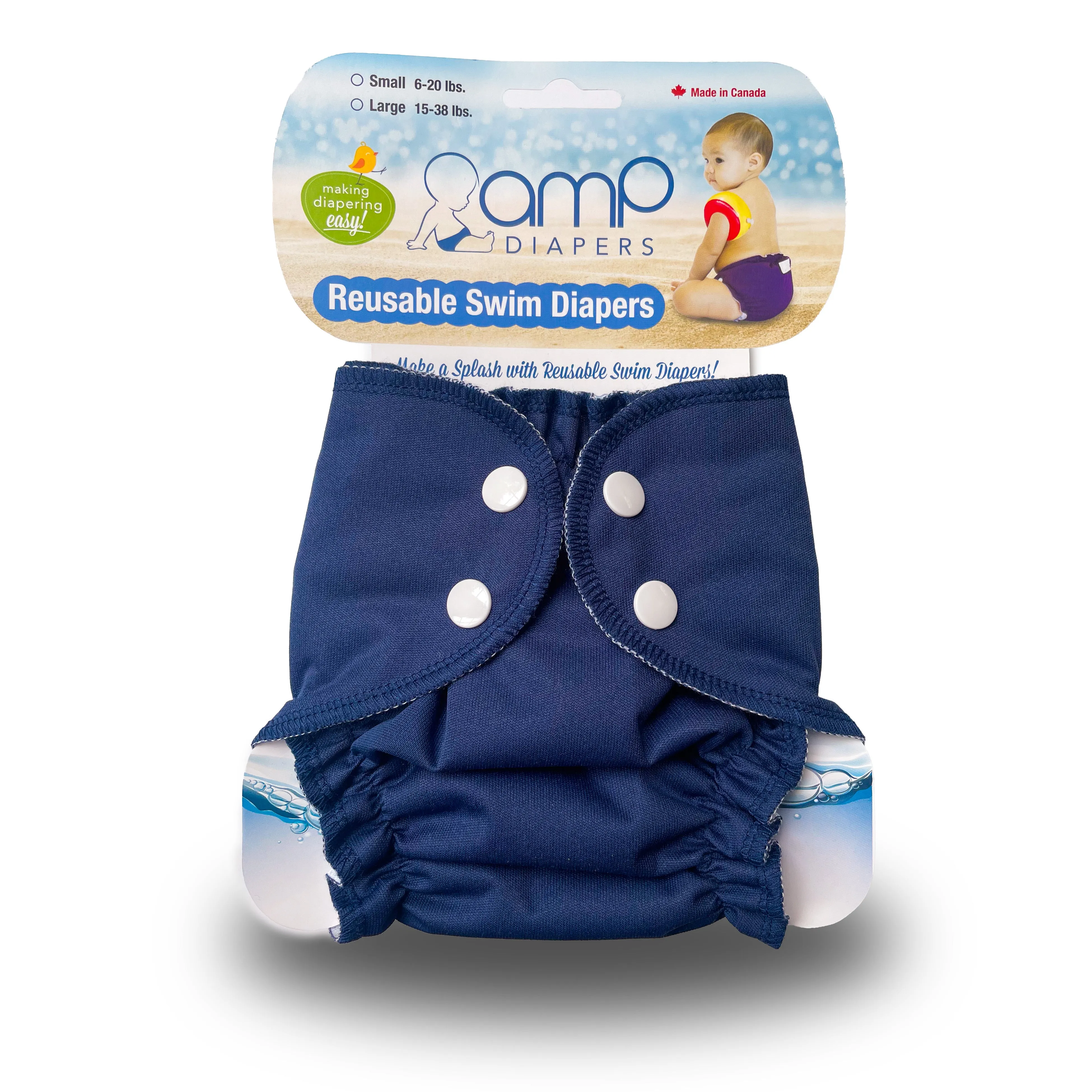 AMP Reusable Swim Diaper - Navy