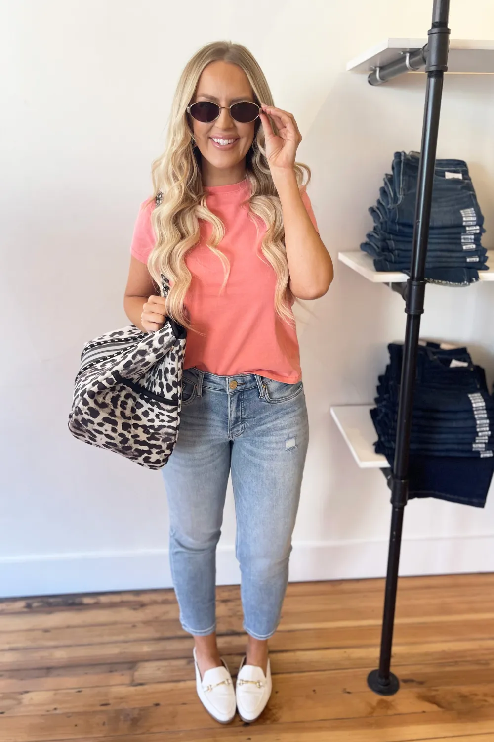 Annabella Large Striped Neoprene Tote